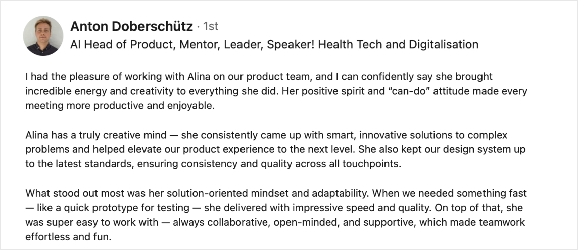 Review from collaborator