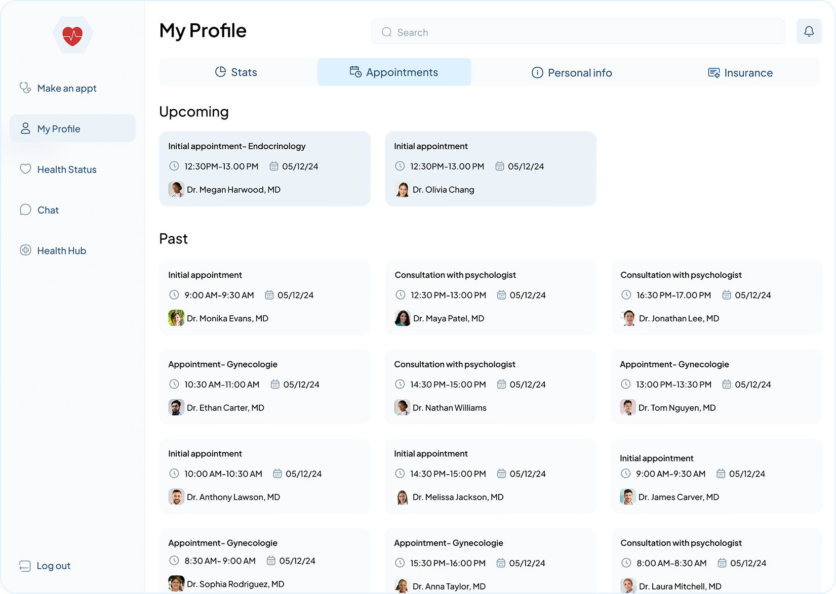 Appointment History Screen
